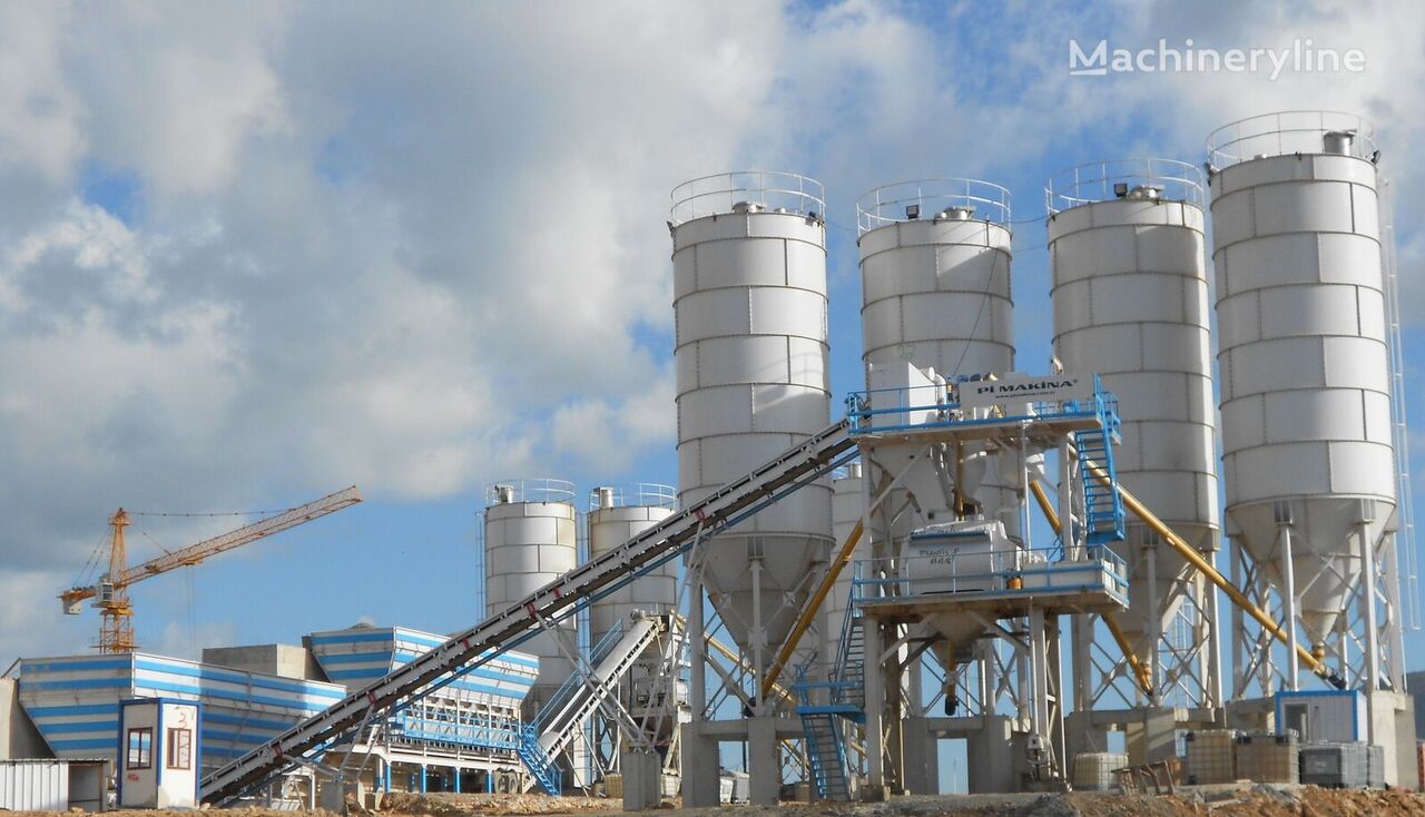 neue Pi Makina Stationary Concrete Mixing Plant 120 m3/h Betonmischanlage
