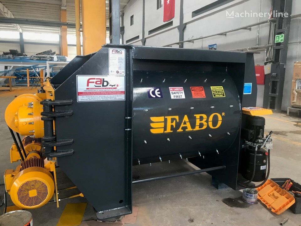 neuer FABO 1 m3 TWIN SHAFT MIXER Betonmischer