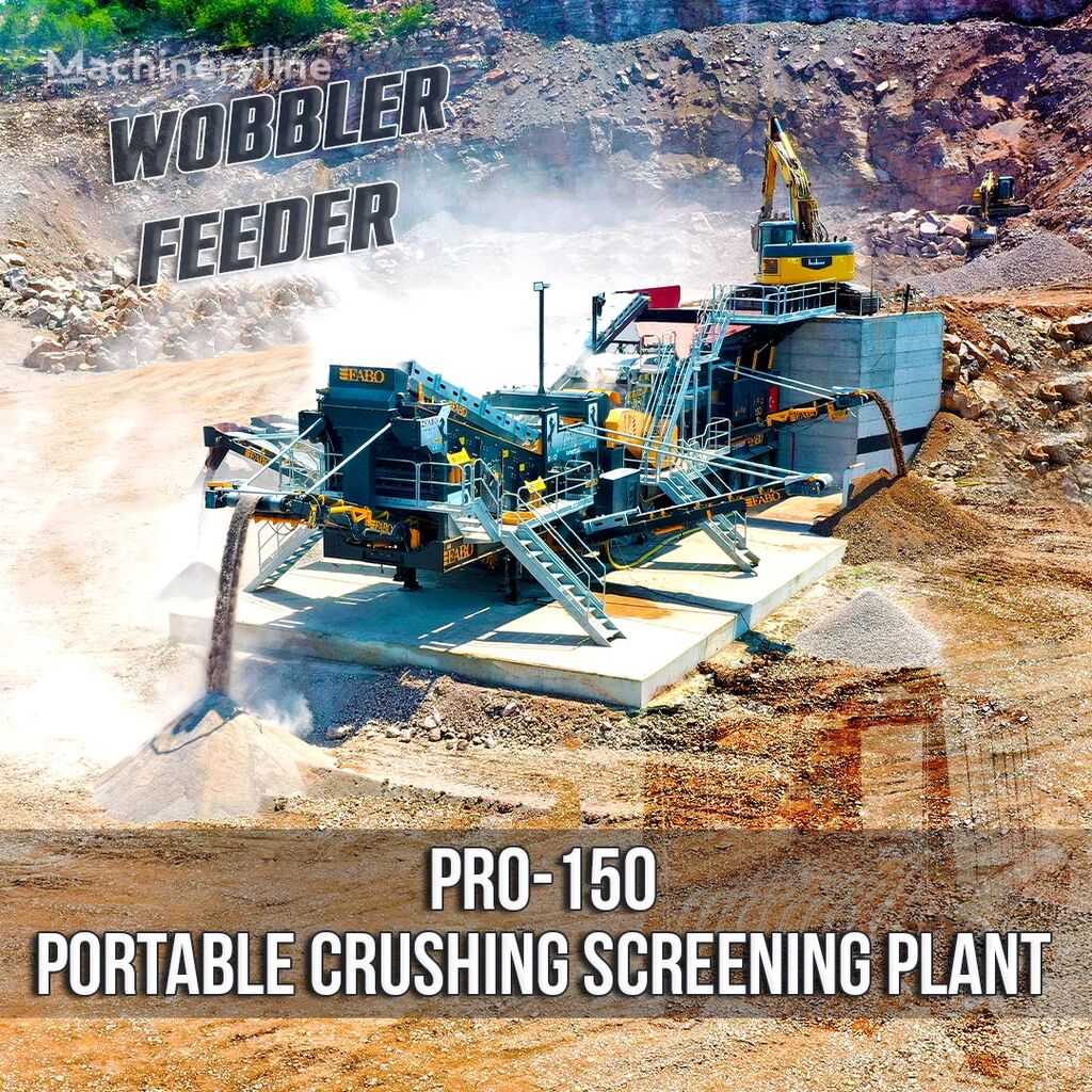 neue FABO PRO-150 MOBILE CRUSHING SCREENING PLANT WITH WOBBLER FEEDER Brecher