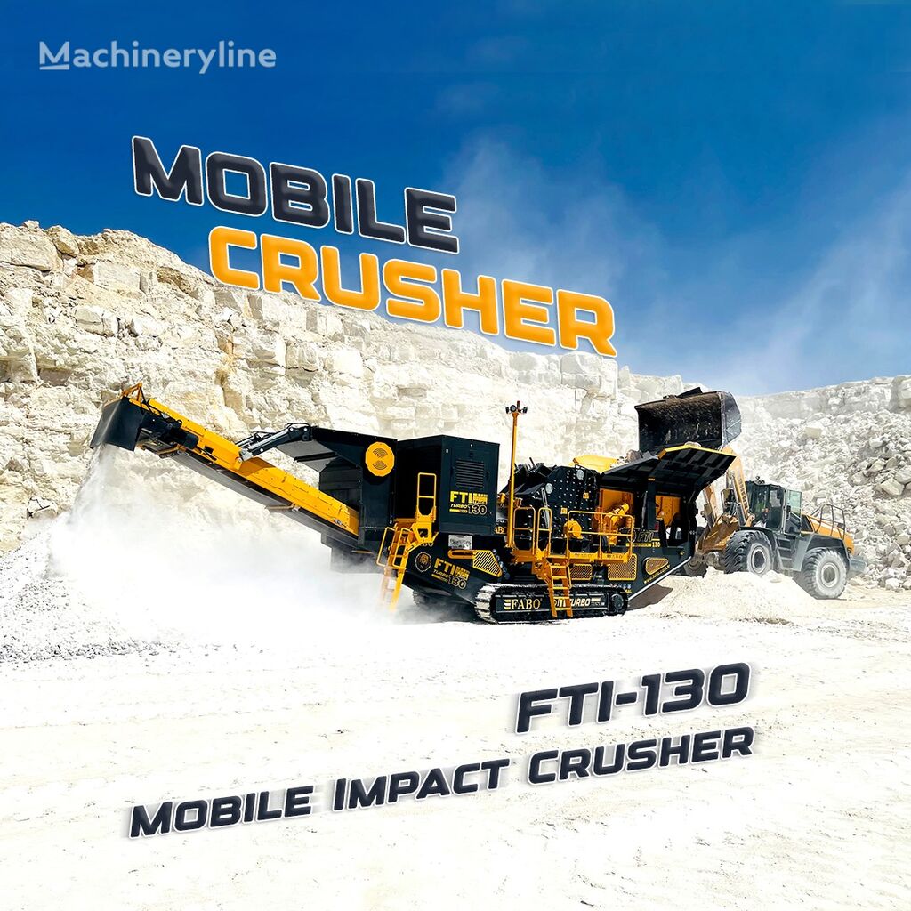 neue FABO FTI-130 MOBILE IMPACT CRUSHER 400-500 TPH | AVAILABLE IN STOCK mobile Brecher